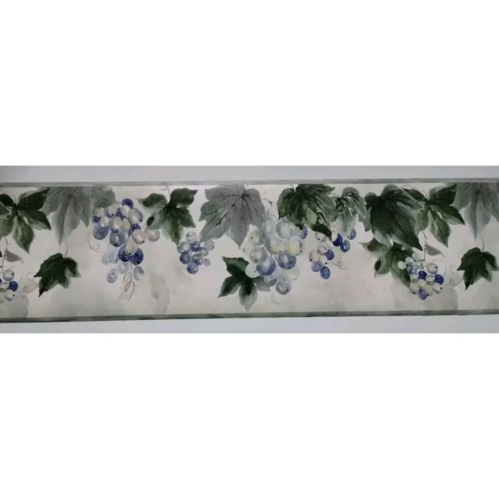 York Pre-pasted Decorative Wall Border - Grapes Green Purple - 5 yds